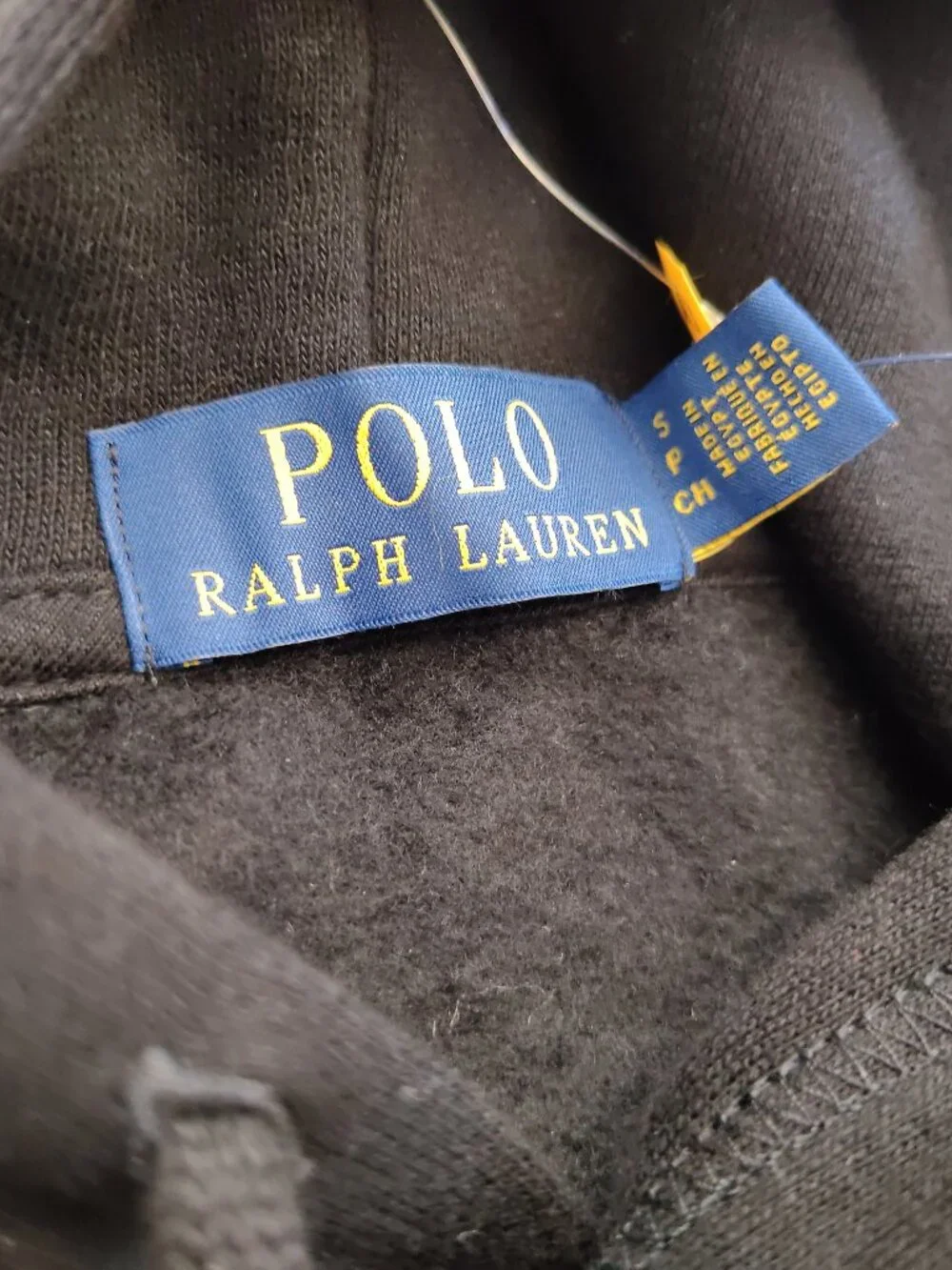 New Polo Ralph Lauren Black Pullover Hoodie